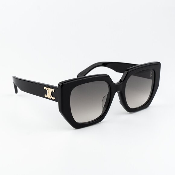 Celine TRIOMPHE Women Sunglasses Black Brown Gradient Butterfly CL40239F 01F - Picture 3 of 14